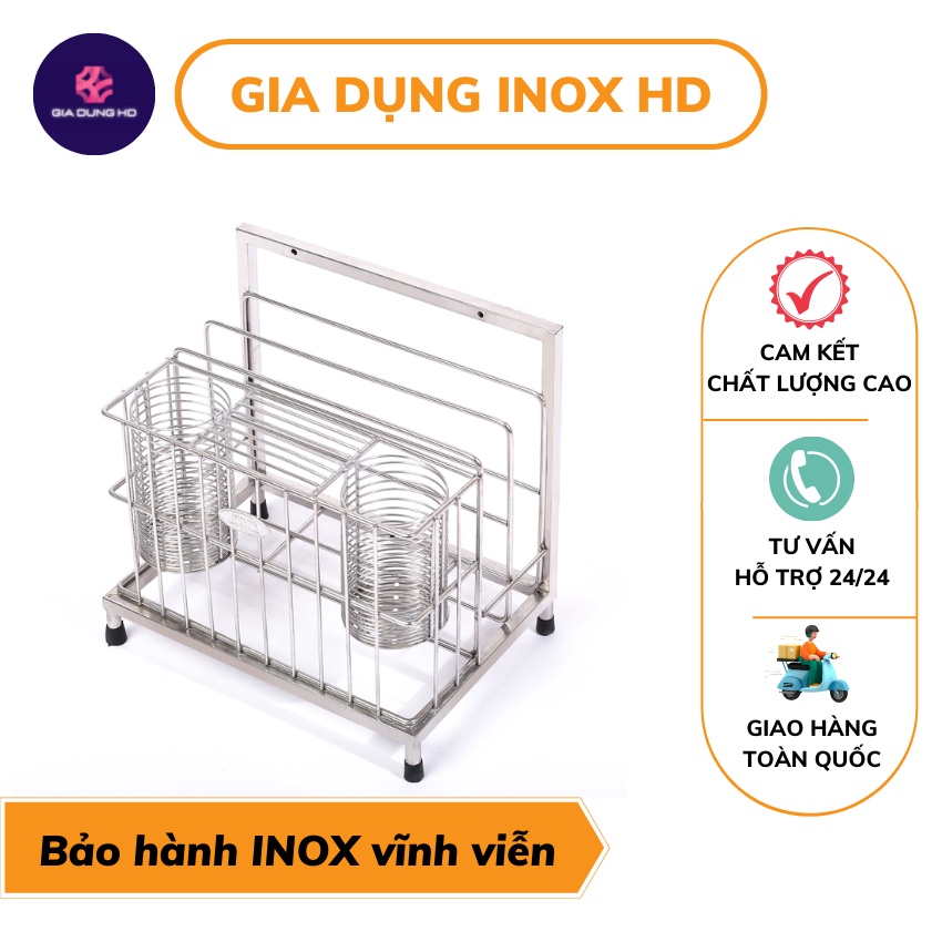 Kệ dao thớt để bàn inox 304 free ship kệ đựng dao , đũa , thớt bền bỉ , sáng bóng