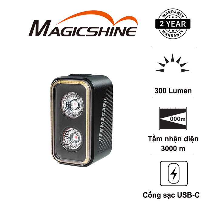 Đèn hậu xe đạp MAGICSHINE SEEMEE 300 độ sáng 300 lumen pin 1600mAH