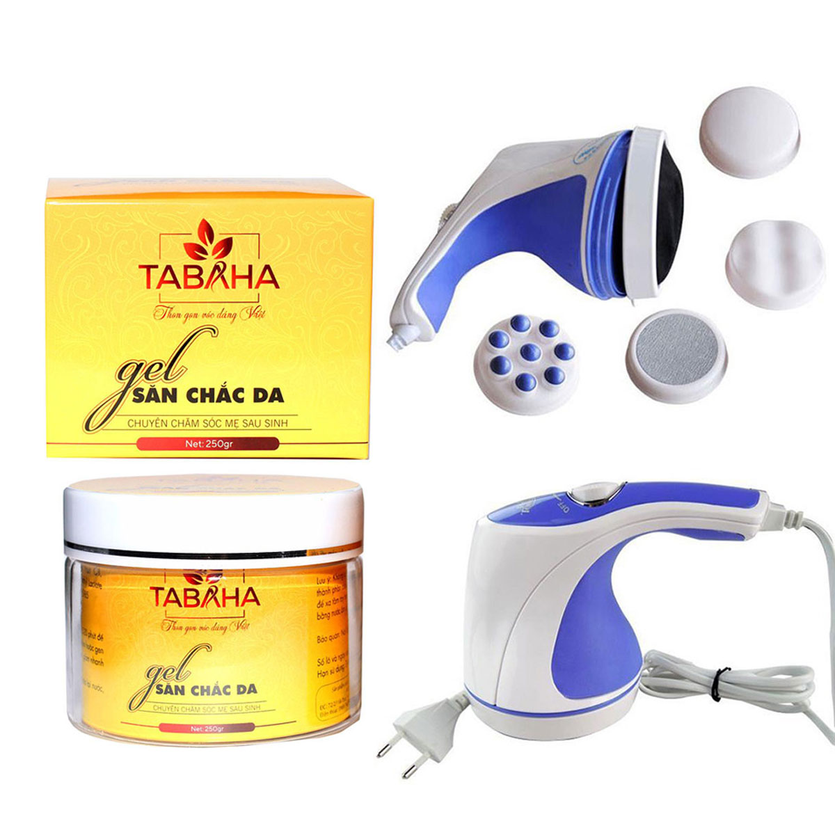 [HCM]Kem tan mỡ Tabaha 205g Tặng Máy massage cầm tay 5 đầu đánh tan mỡ bụng