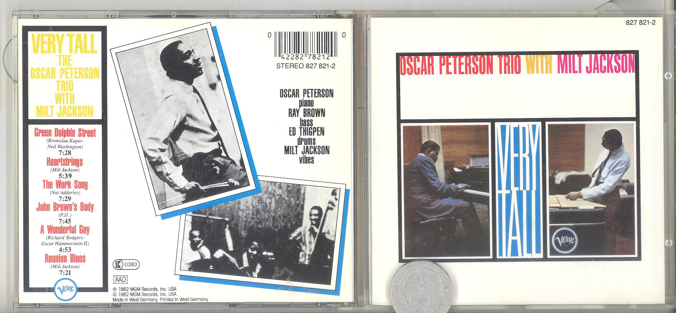 stereomate - Đĩa nhạc - CD gốc:  Oscar Peterson Trio With Milt Jackson - Very Tall [West Germany]