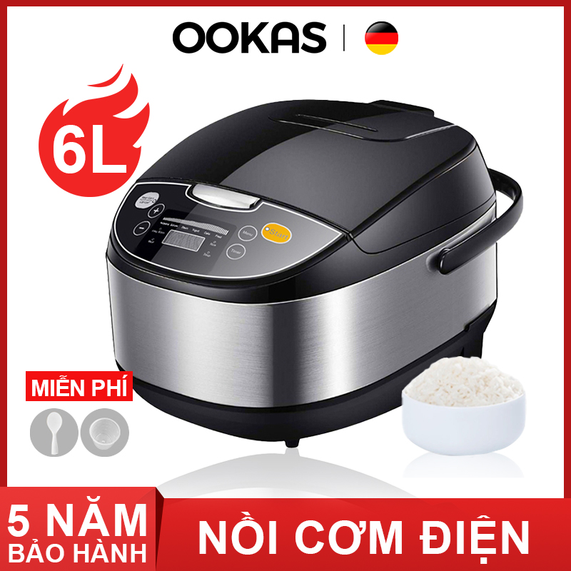 OOKAS Nồi cơm điện thông minh  6L/4L/3L  Nồi cơm điện đa năng gia đình 220vCông suất lớn Nồi cơm điện