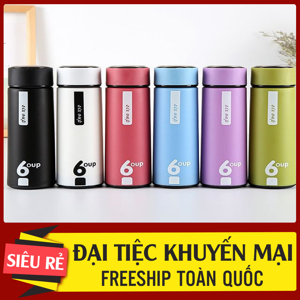 Bình nước 6 OUP xuất HÀN QUỐC, Bình đựng nước chống nóng/ Bình giữ nhiệt chính hãng 6 OUP lõi thủy tinh 450ml, bình thể thao 450ml, Kiểu dáng đẹp, sang trọng, giữ nhiệt trong 6-8 tiếng. (Màu ngẫu nhiên) - Giadunggiare