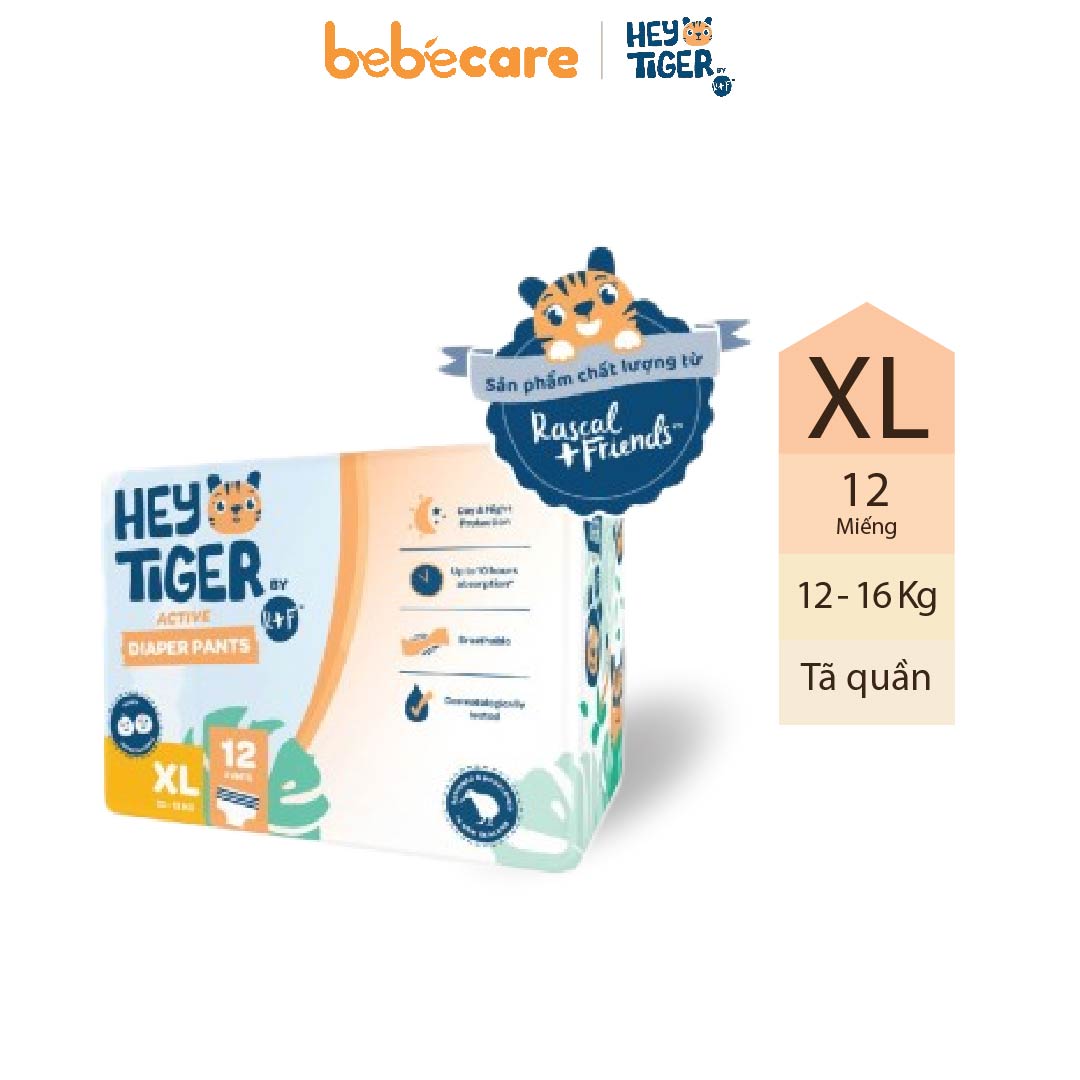 Tã quần hey tiger size xl 12 miếng