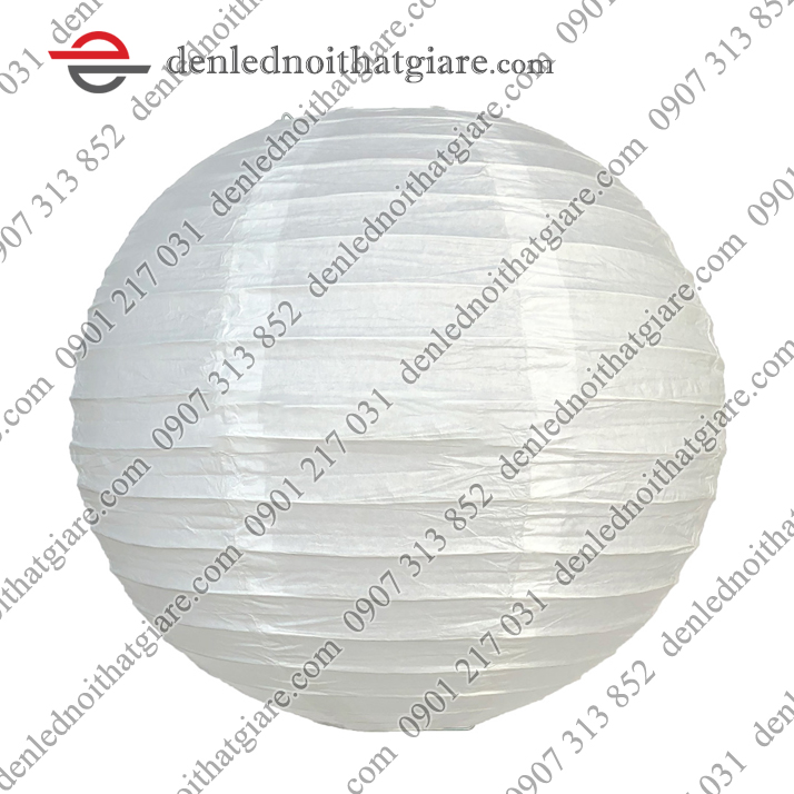 01 cặp đèn lồng giấy 50cm + 40cm màu trắng - phong cách nhật, hiện đại, sang trọng