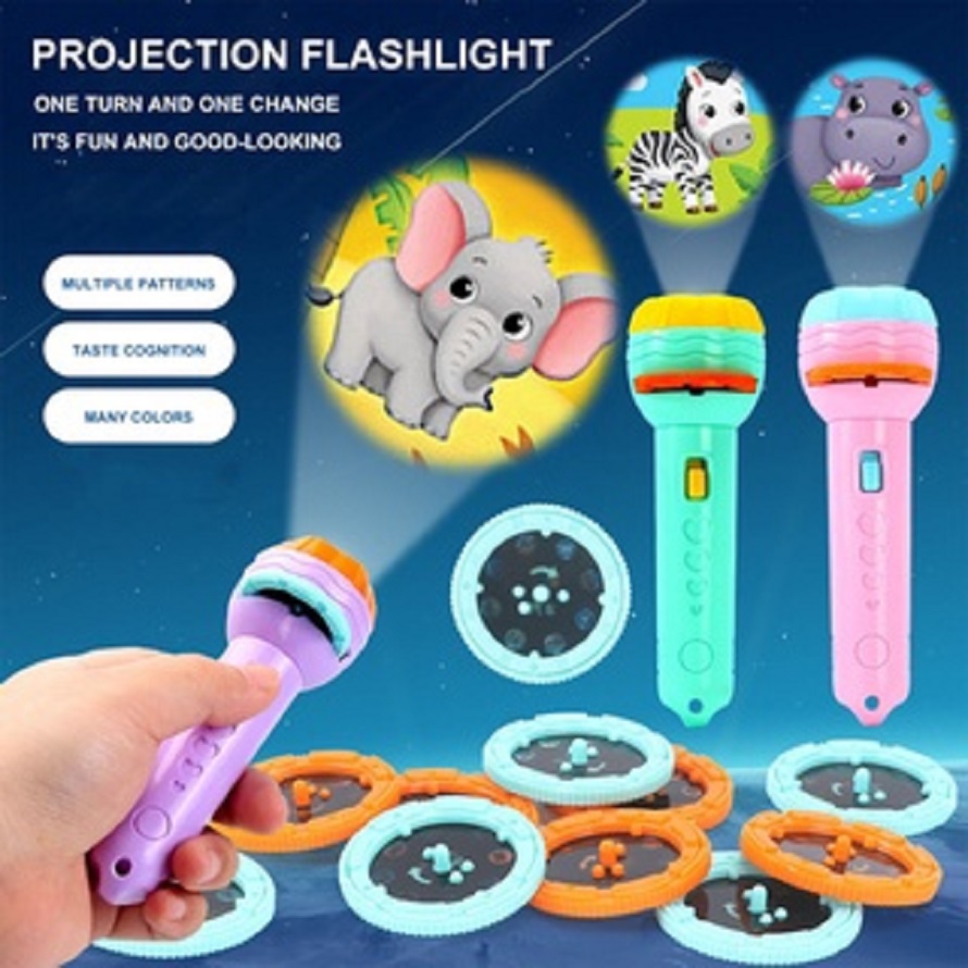 Máy chiếu trẻ em Đèn pin Máy chiếu phát sáng Mini Đồ chơi