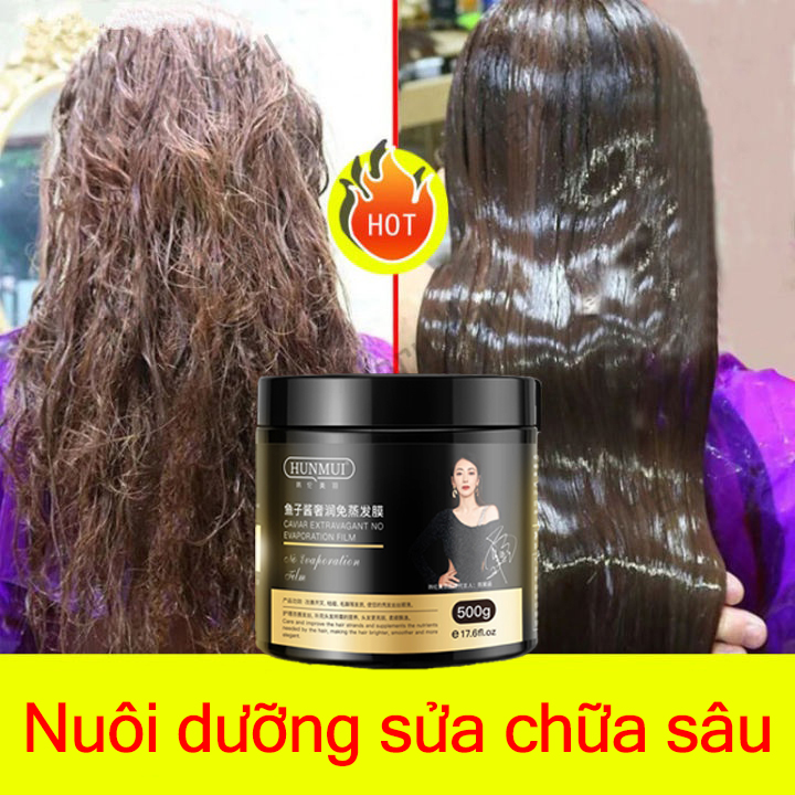 Kem ủ tóc Keratin 500ml cấp phục hồi Khô hư tổn làm cho tóc mềm và mượt phục tóc hồi Nuôi Dưỡng Mềm Mượt