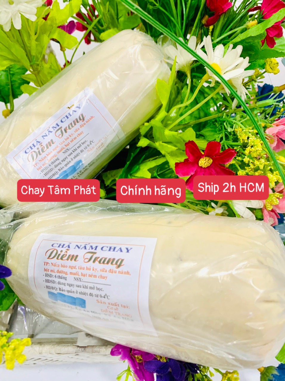  1KG CHẢ NẤM CHAY DIỄM TRANG  Hàng đông lạnh  Chỉ bán HCM. 