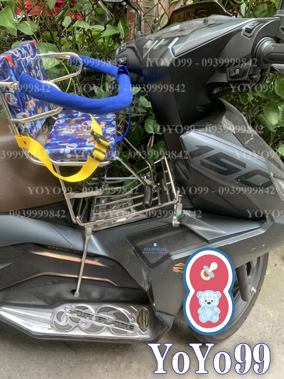 [HCM]Ghế ngồi xe máy cho bé xe AirBlade có vòng