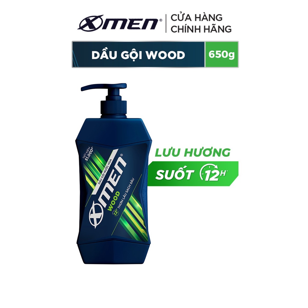Dầu gội hương nước hoa Xmen Wood 650g