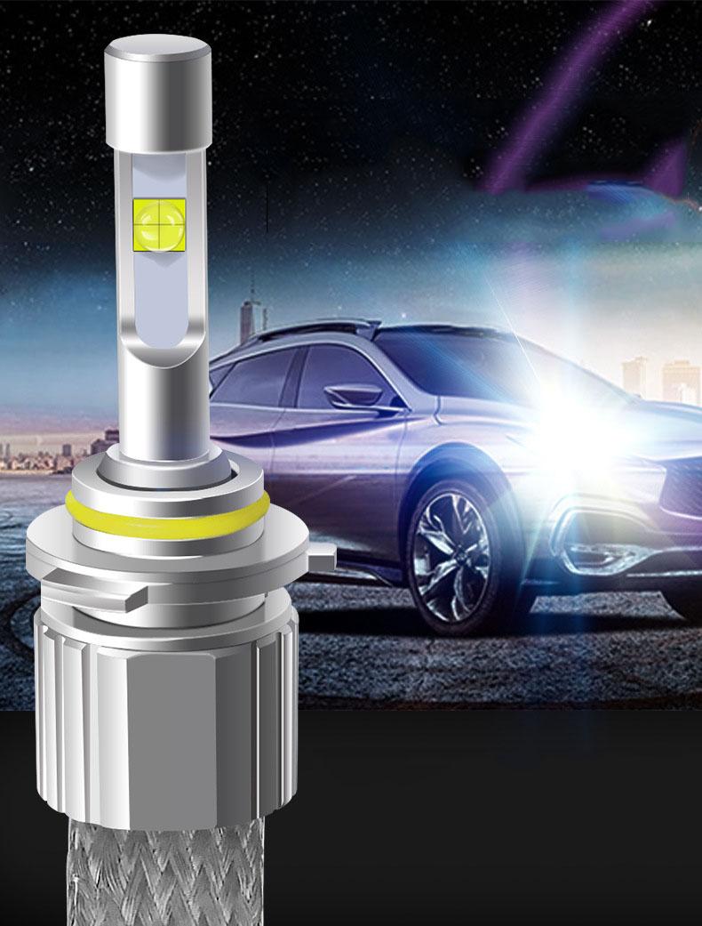 Bóng đèn pha ô tô siêu sáng - sử dụng chip led Cree USA tăng sáng 200% - không gấy chói mắt xe ngược chiều - độ gom sáng bám đường tốt - điều chỉnh được tiêu cự - tự lắp đặt ở nhà