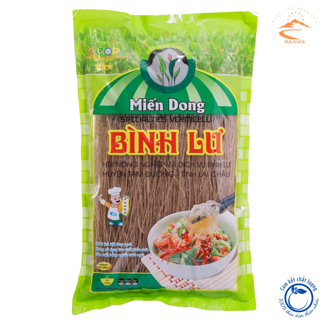 Miến dong Bình Lư hương liệu Đỗ đen hàng OCOP. Đặc sản miến dong Tây Bắc, miến rong, miến giong, miếng dong sợi nhỏ ngon