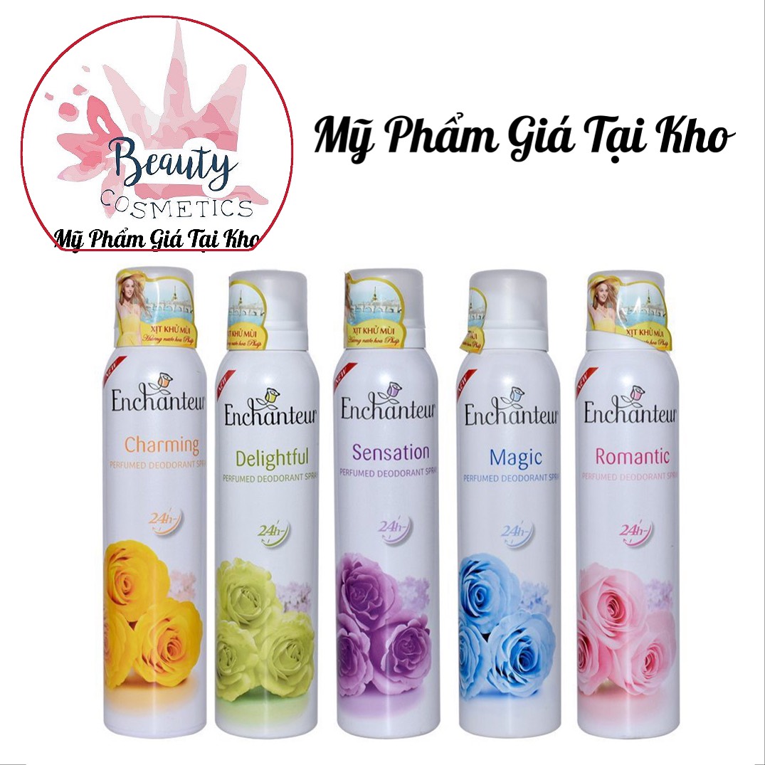 Xịt khử mùi hương nước hoa Enchanteur Đủ Hương 150ml