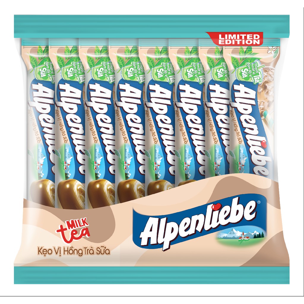 Kẹo Alpenliebe Vị Hồng trà sữa gói 16 thỏi