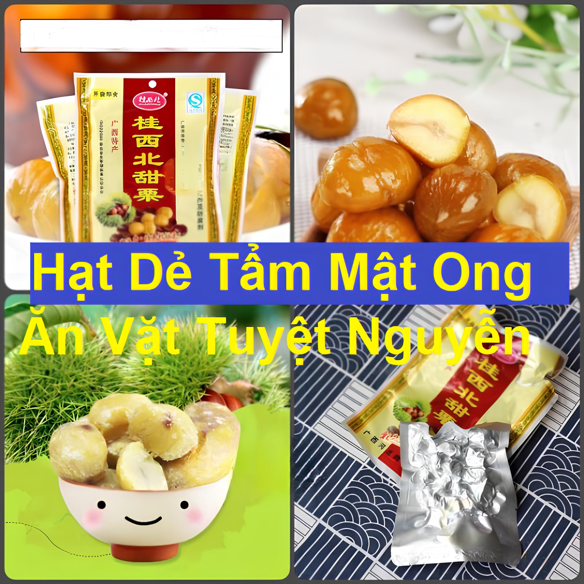 Hạt dẻ tẩm mật ong trùng khánh - gói 100g - ăn vặt tuyệt nguyễn