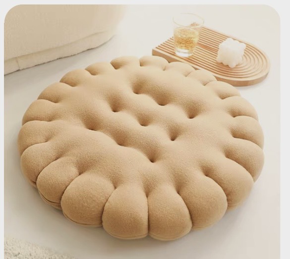 Đệm ghế bánh quy tròn ngồi văn phòng, đệm ngồi bệt, lót ghế hình bánh quy dễ thương