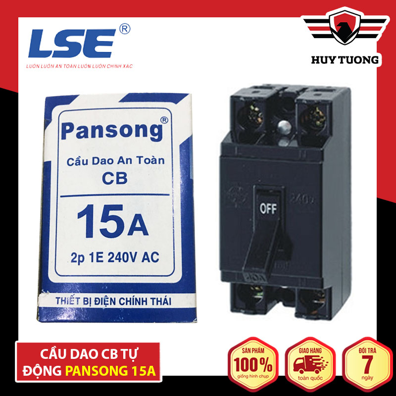 Cầu dao an toàn ( CB tự động ) Pansong bảo hành 36 tháng cao cấp - Huy Tưởng