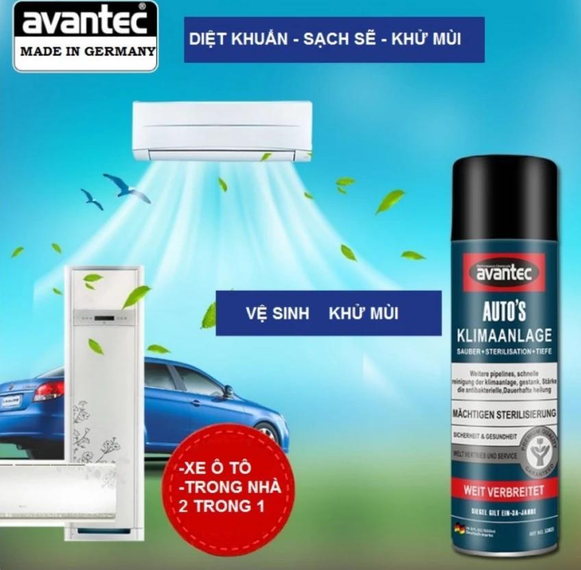Bình xịt vệ sinh, diệt và kháng khuẩn cho máy lạnh Avantec 600ml