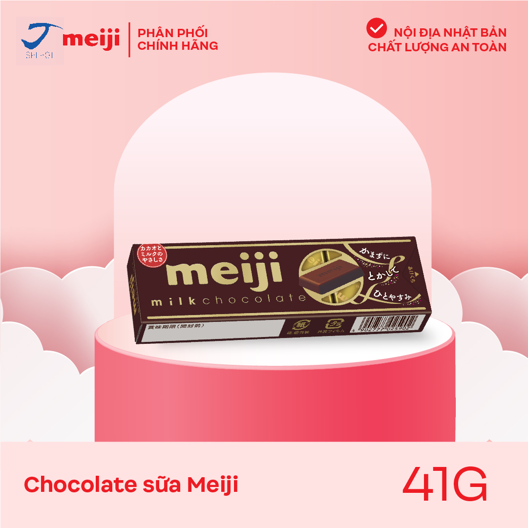 Kẹo Socola Sữa Meiji Milk Chocolate 41g/10 viên Nhật Bản