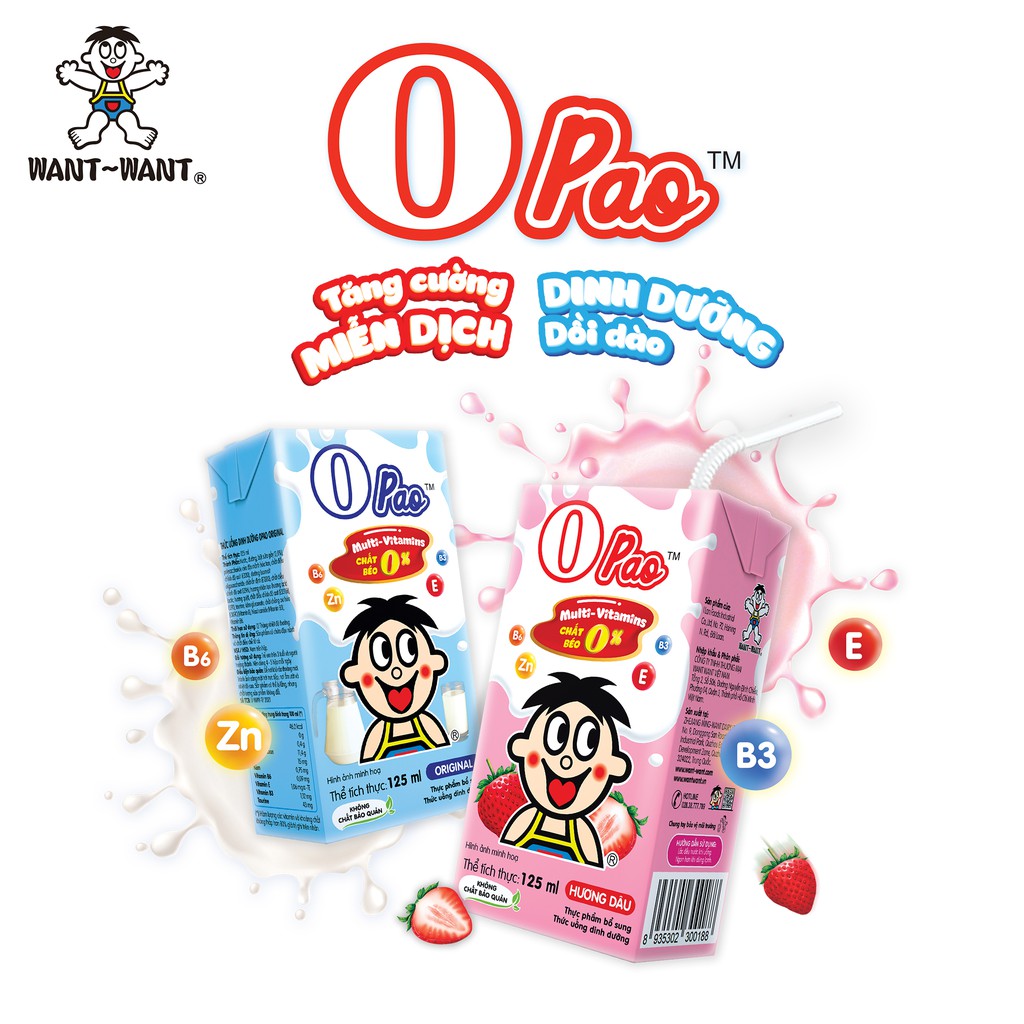 Thức uống dinh dưỡng Opao vị original 125ml - wantwant