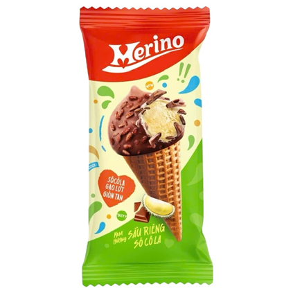 Kem ốc quế Merino sầu riêng socola