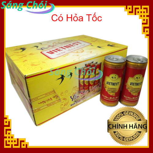 1 thùng nước yến lon bổ dưỡng cao cấp vietnest 240ml - 1 carton vietnest nutritious premium bird's nest drink 240ml - 240 ml