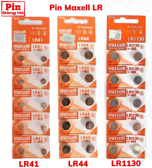 Pin 41 / 44 / 1130 Maxell LR41 LR44 LR1130 1 vỉ 10 viên Pin lr maxell chuyên dùng cho cmos đồ chơi máy laze thiết bị điện tử đồng hồ bảng mạch điện ....