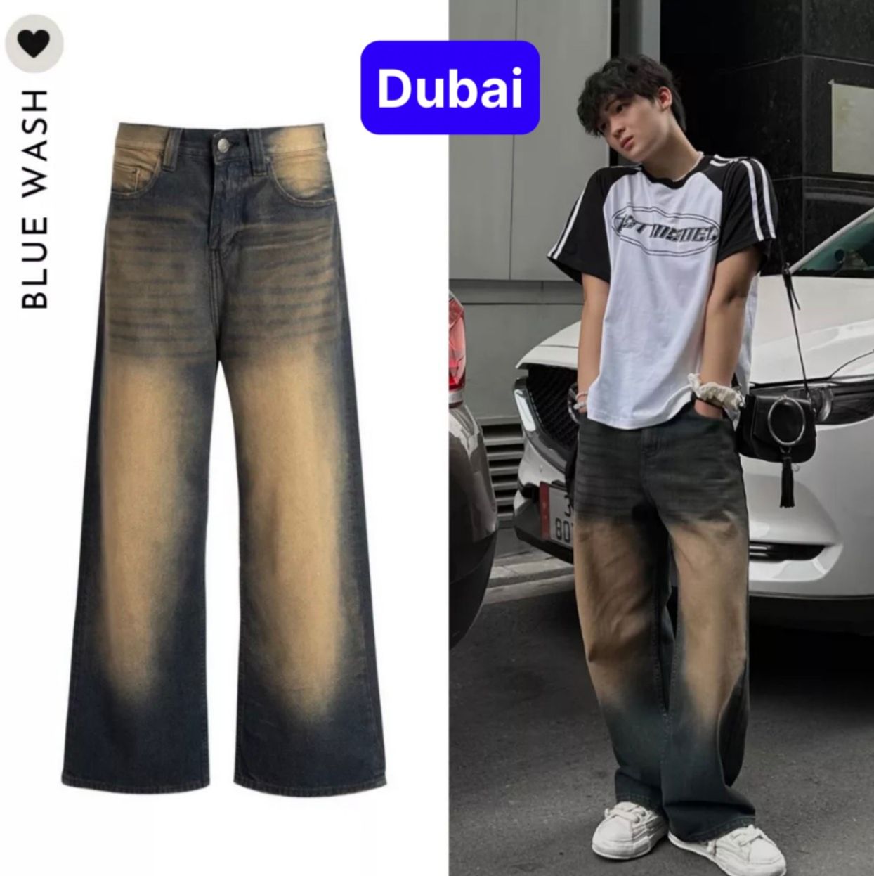 QUẦN JEAN ỐNG RỘNG NAM NỮ UNIEX WASH 3 MÀU HÀNG CAO CẤP NHẬT BẢN PHONG CÁCH SÀNH ĐIỆU - DUBAI FASHION