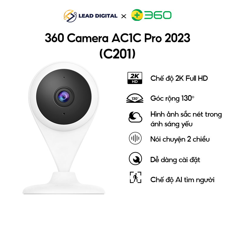 Camera thông minh 360 AC1C Pro Phân giải 2K Giám Sát An Ninh