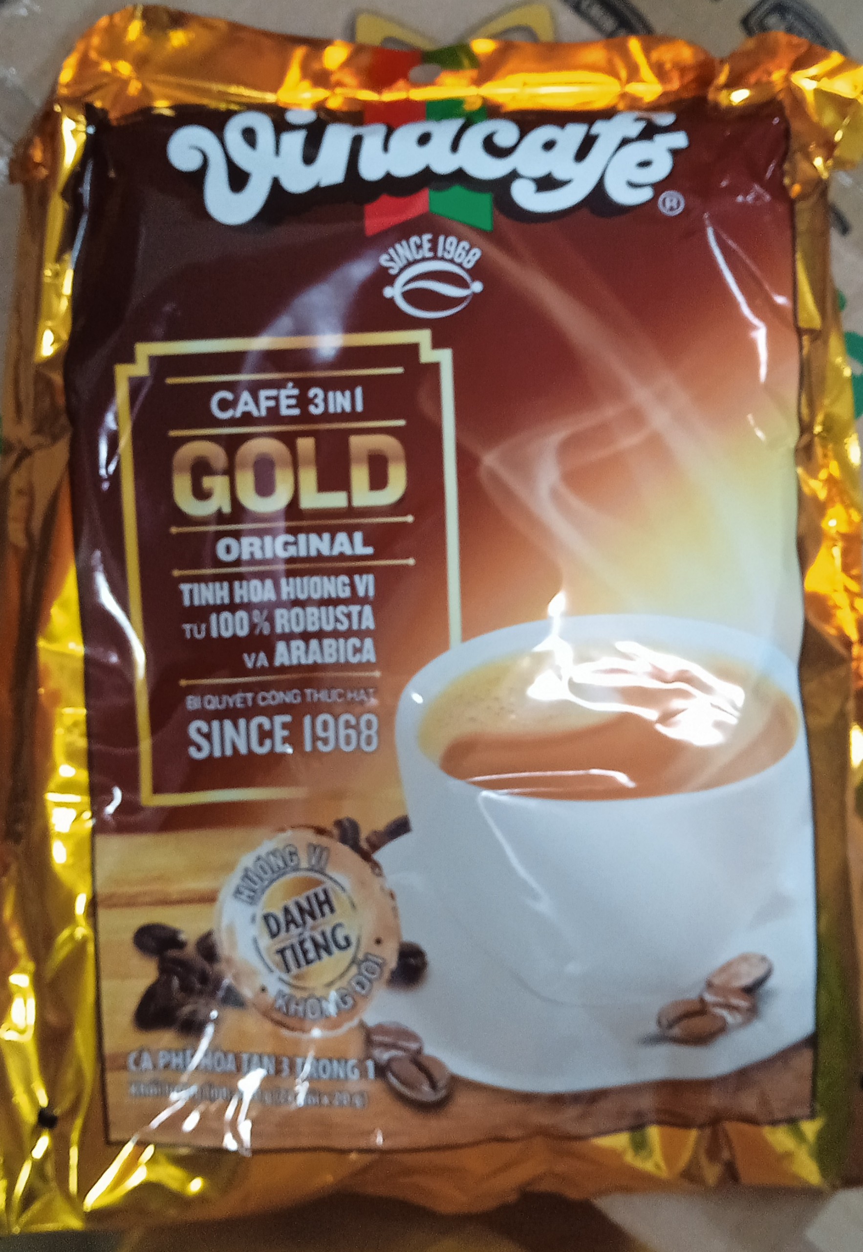 CAFE HOÀ TAN VINACAFE GOLD ORIGINAL 480g ( BỊCH 24 GÓI * 20g )