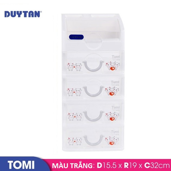 Tủ nhựa DUY TÂN Tomi nhỏ 5 ngăn (15.5 x 19 x 32 cm) - 52190 - Giao màu ngẫu nhiên
