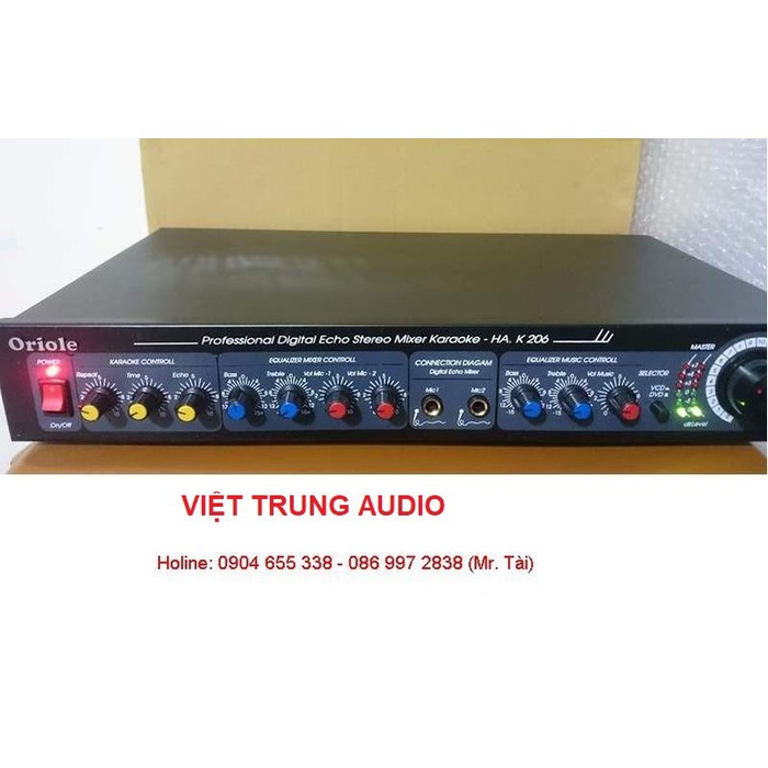 Vang karaoke oriole k206 - hàng loại 1 2 mic echo digital karaoke