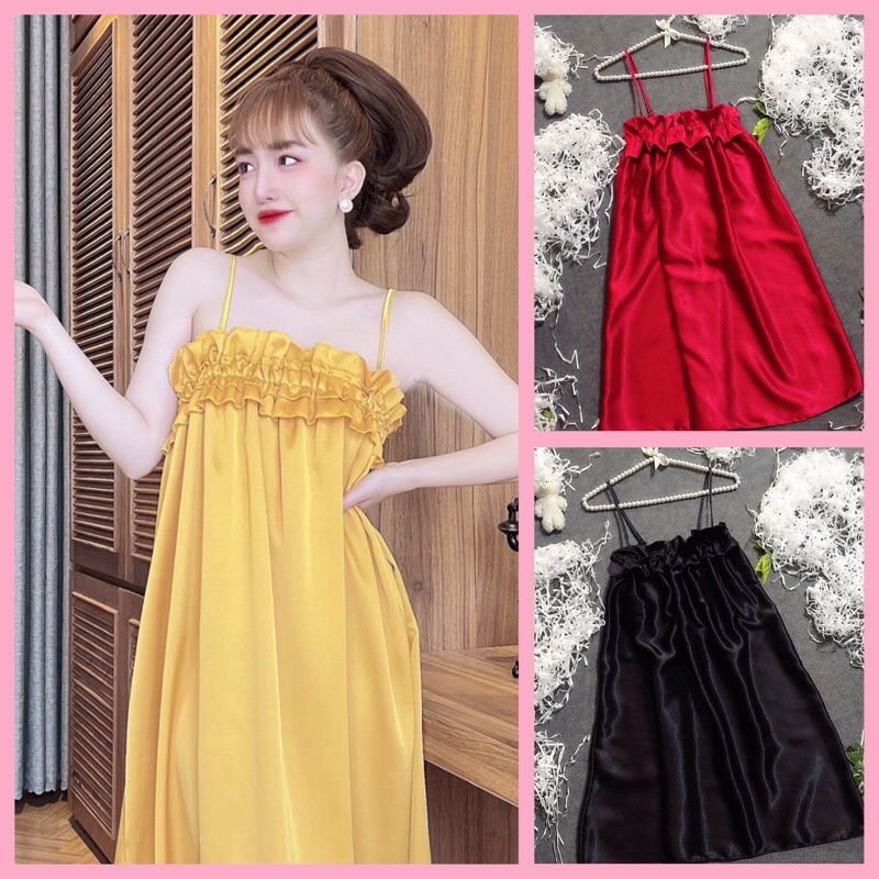 Đầm ngủ sexy- đầm phi lụa form 40-55kg