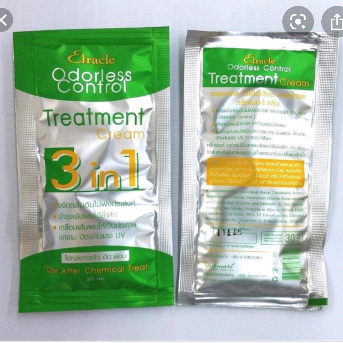 [HCM]01 Gói Ủ Tóc Bio Treatment Thái Lan (XANH LÁ) phục hồi & kích thích mọc tóc