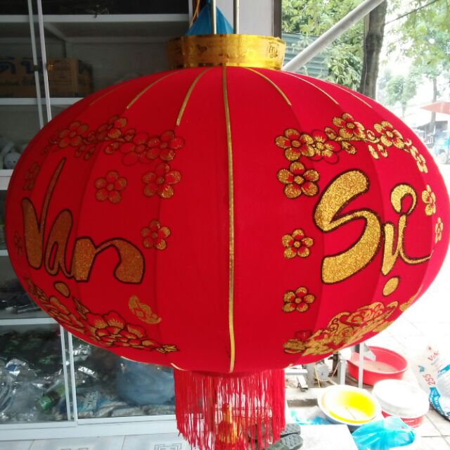Đèn lồng chúc mừng năm mới treo tết loại 1m, hàng chất đẹp