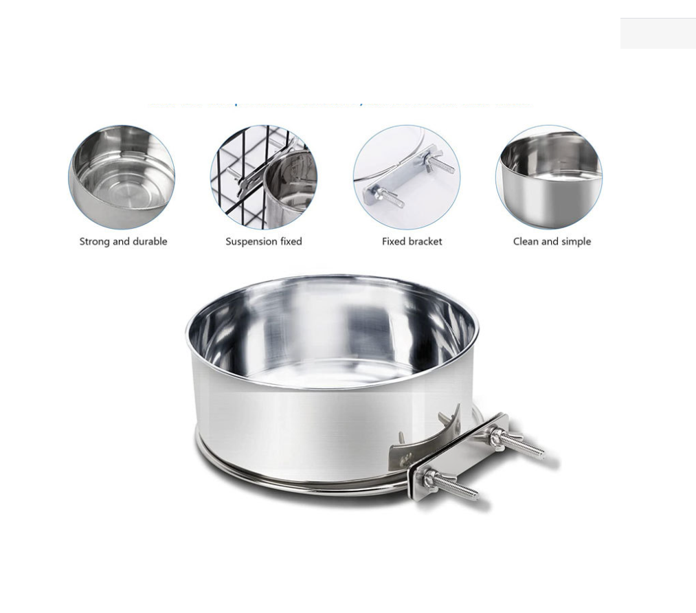 1 cái cóng inox PR2 cao cấp nhập khẩu dùng cho chim ăn, uống siêu bền