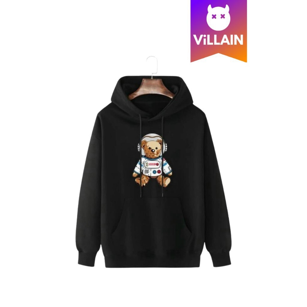 Áo Khoác Hoodie Cặp Đôi Áo Hoodie Form Rộng Phối 2 Màu Trẻ Trung in Gấu Đáng Yêu TP194