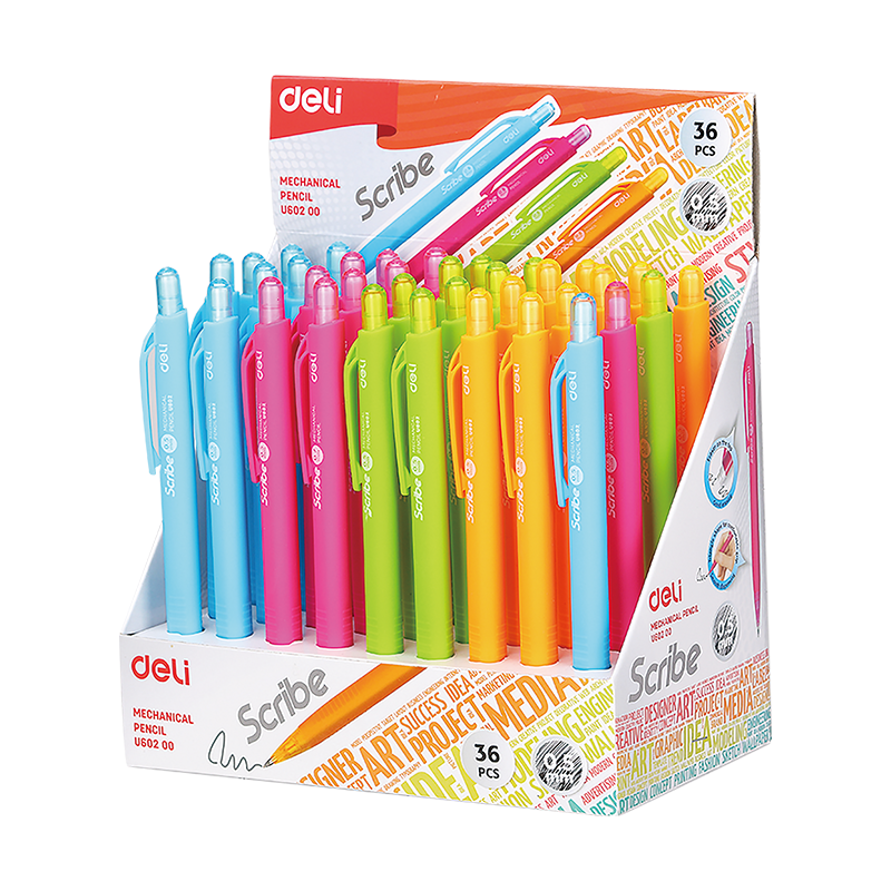 4 cây bút chì bấm Deli 0.5mm