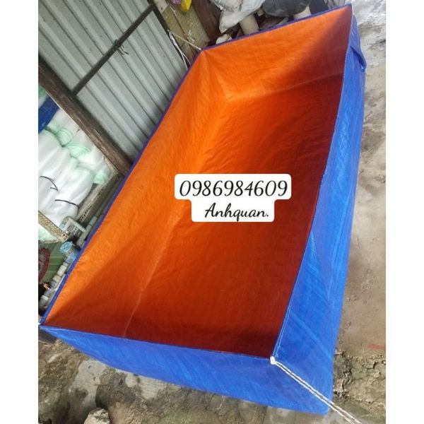 Bể Bạt nuôi ếch, ốc, cá, lươn, bể bạt tắm cho trẻ nhỏ - bạt ép nhiệt 2 lớp cao cấp