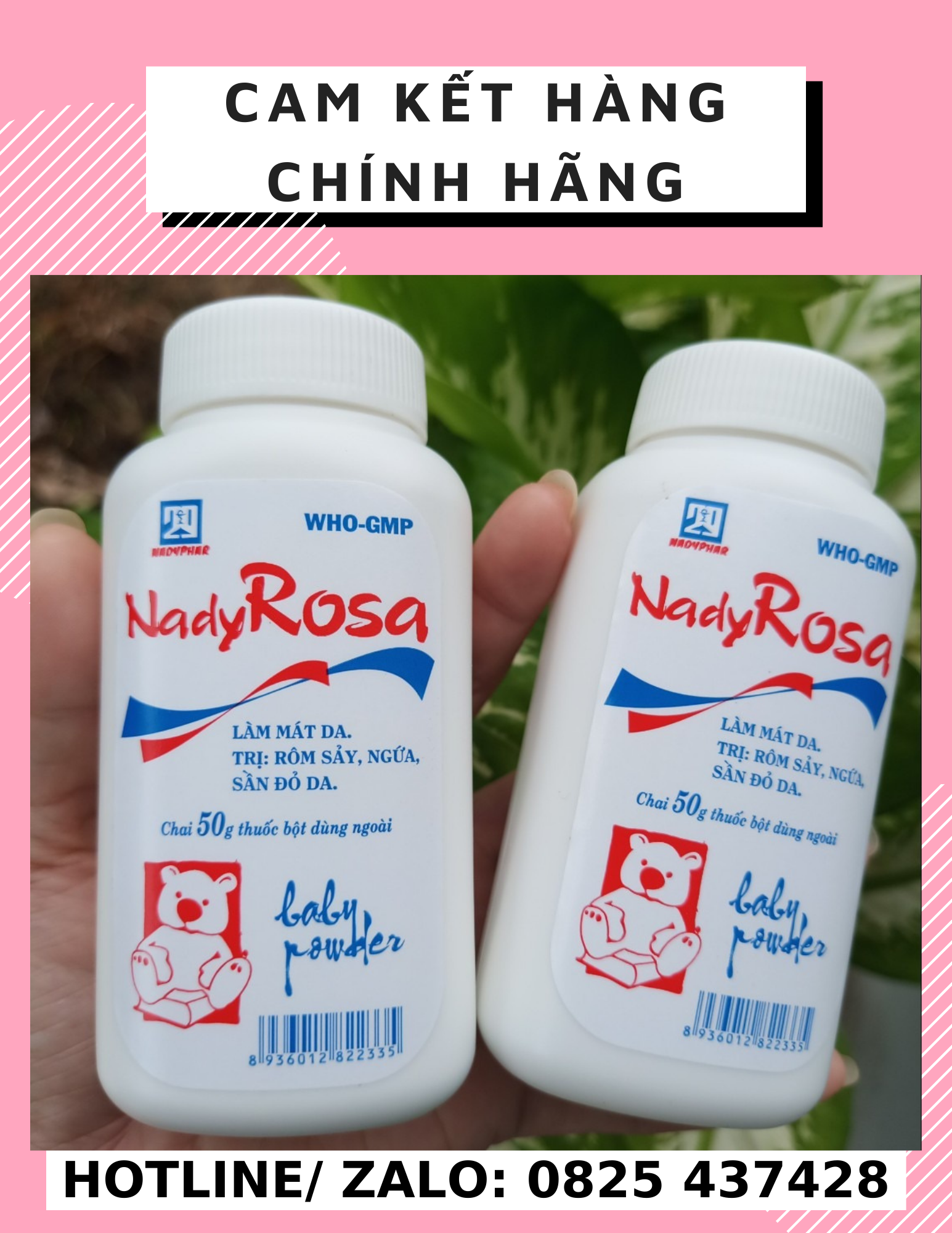 Combo 2 chai phấn em bé nady rosa