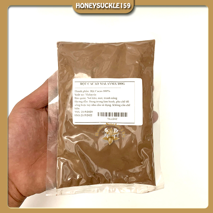 Bột cacao nguyên chất không đường gói 100g