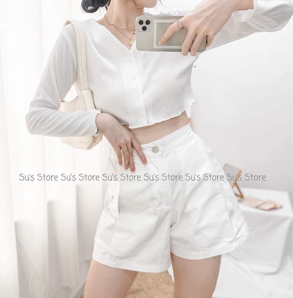 ( ẢNH THẬT) ÁO CROTOP NỮ KHUY CÀI DÀI TAY PHONG CÁCH HÀN QUỐC, TUỆ LÂM,ÁO THUN NỮ, ÁO KIỂU NỮ ĐẸP, ÁO CARDIGAN NỮ,