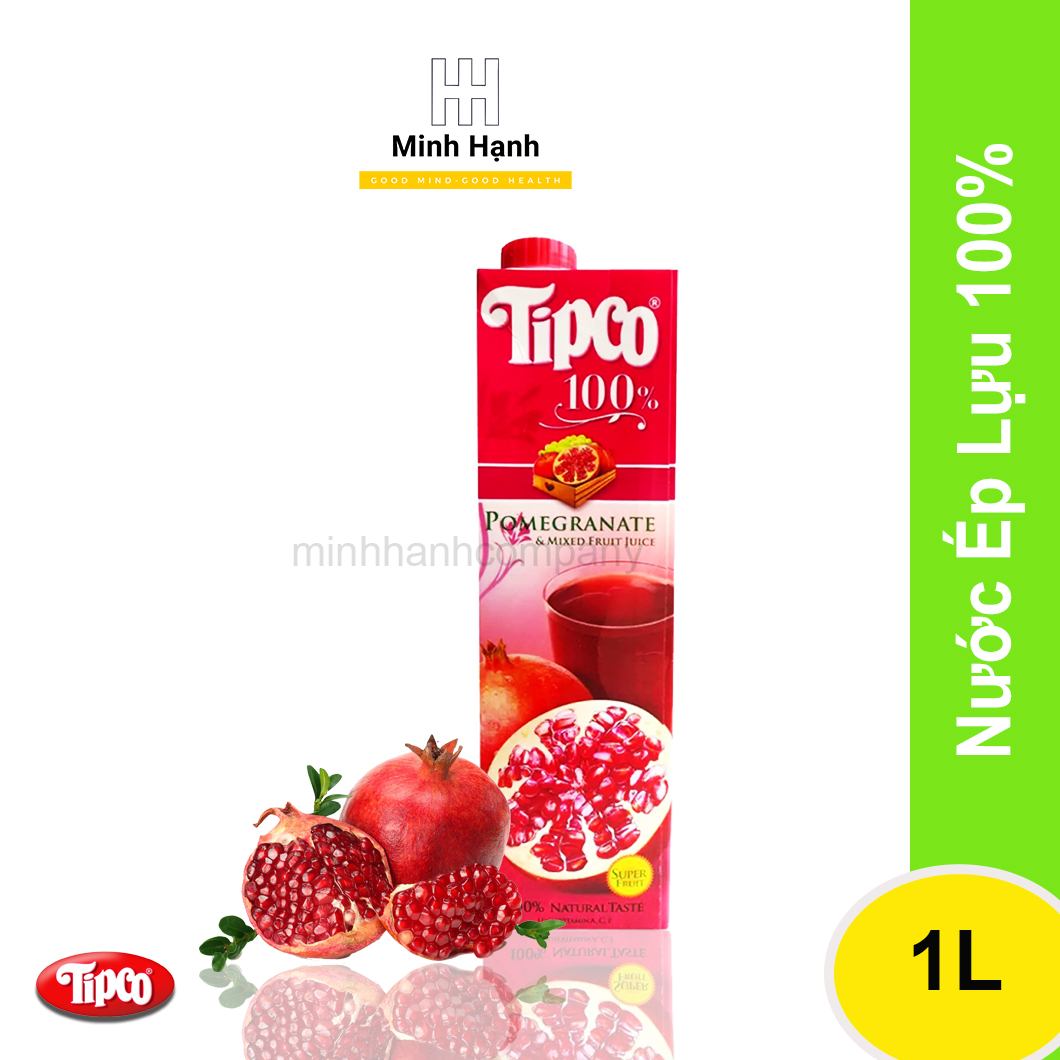 Nước ép trái cây lựu tipco 100% 1l chât lượng chính hãng tươi ngon uống thỏa thích minh hạnh company