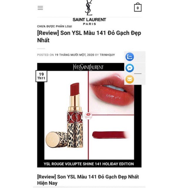 ysl rouge volupte shine 141