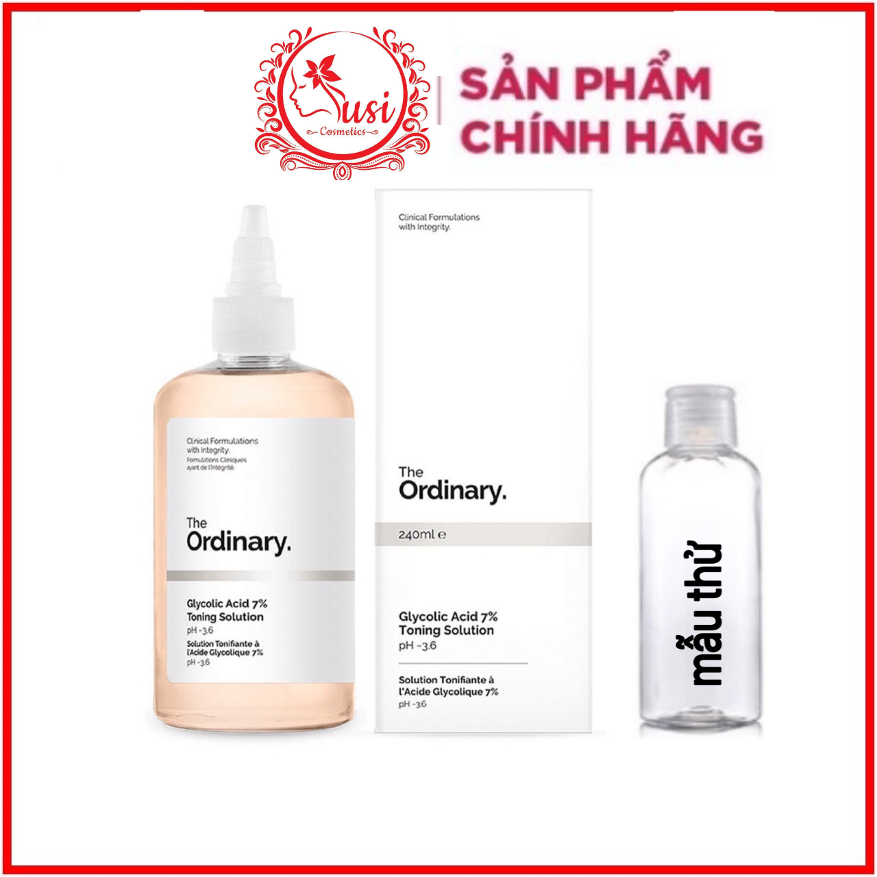 Toner tẩy da chết Glycolic Acid 7% Toning Solution The Ordinary 240ml