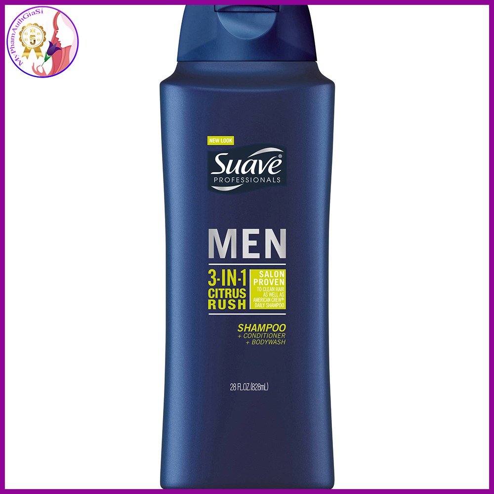 Dầu gội -sữa tắm- dầu xã suave cho nam 808ml