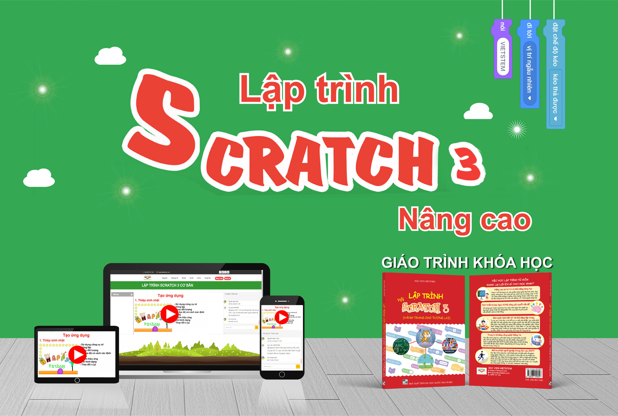 [E-Voucher] Khóa học Lập trình với Scratch 3.0 (Nâng cao) Giá 742,000 Đồng*Miễn phí vận chuyển