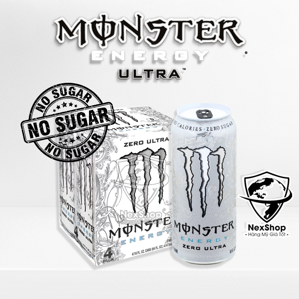 Monster Energy Zero UItra Nước Tăng Lực Không Đường Ultra 473ml Mỹ