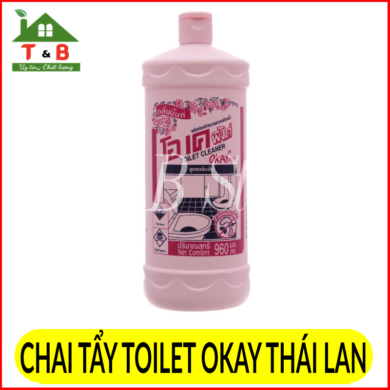 Chai tẩy toilet bồn cầu OKAY Thái Lan 960ml