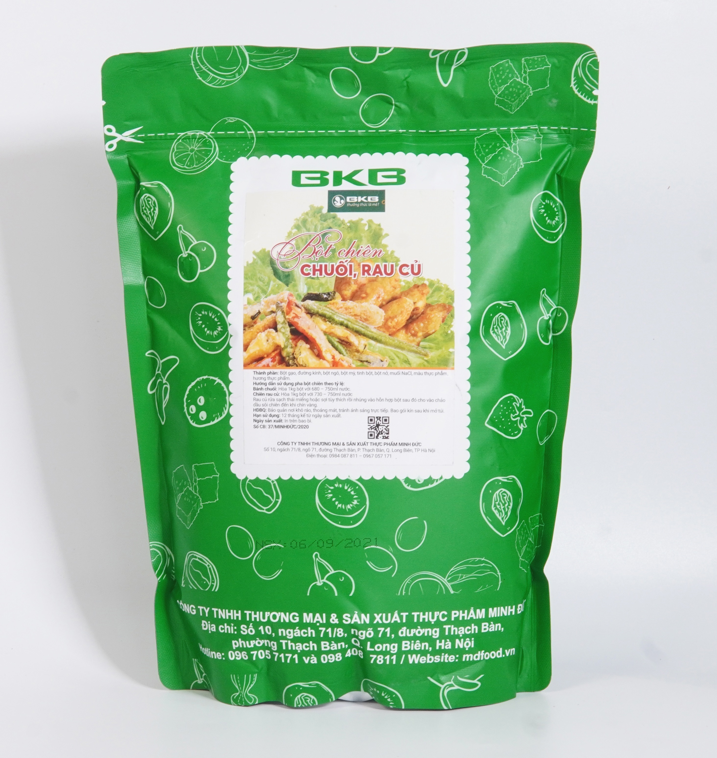 Bột chiên rau củ - chuối thơm ngon tiện lợi - 1kg BKB