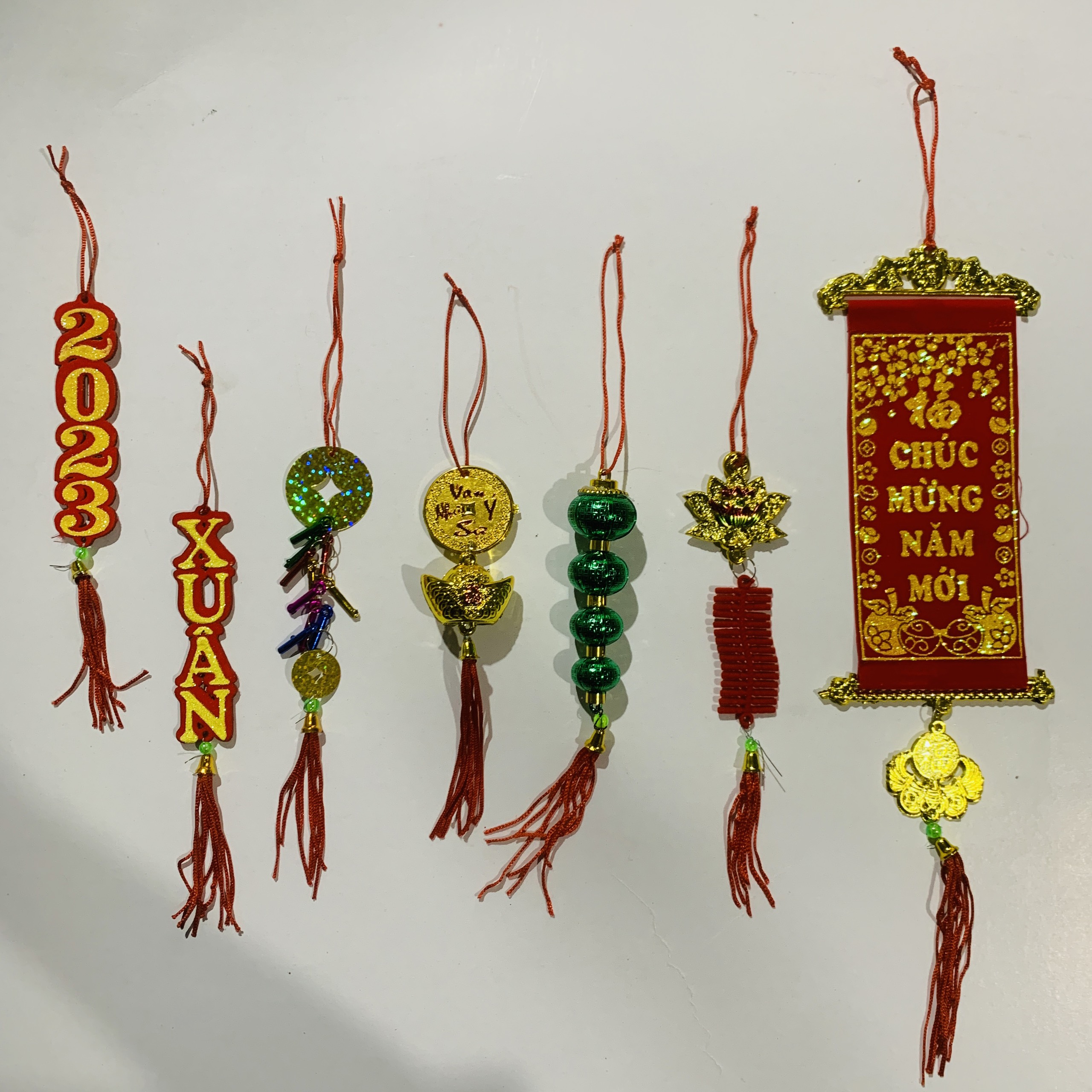 Set treo cây mai đào trang trí tết 2023